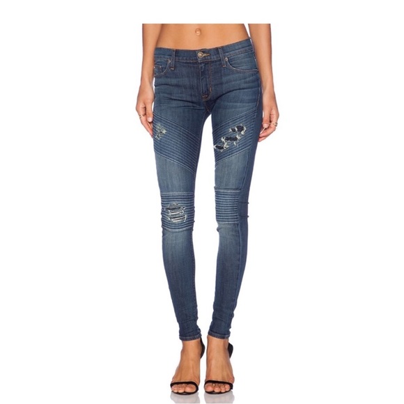 HUDSON | 'Brooklyn Moto Super Skinny' Jeans in Walk of Fame | Size 25 - Picture 1 of 11
